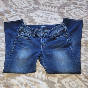 Silver Jeans Dark Blue Straight Leg Denim
